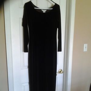 Long brown velour dress